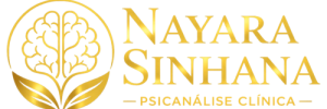 Logotipo dourado de Nayara Sinhana